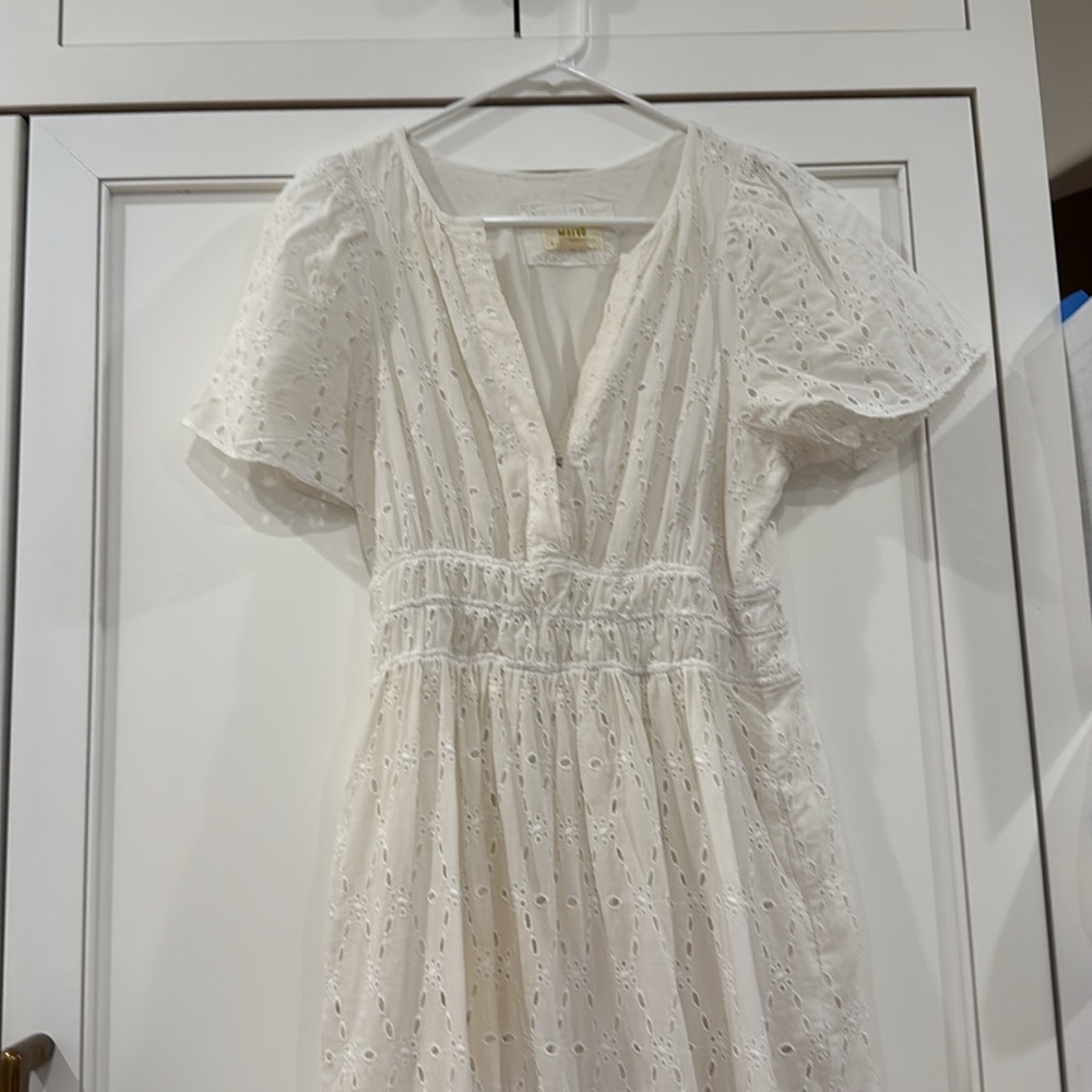 Anthropologie Somerset White Eyelet Dress - Picture 5 of 6